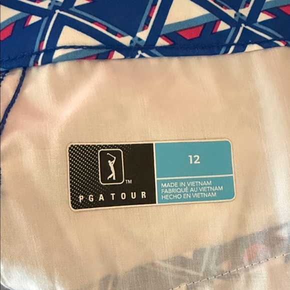 PGA Tour Princess Blue Patterned Women's Athletic Shorts • NWT • Performance Fit - Picture 2 of 6